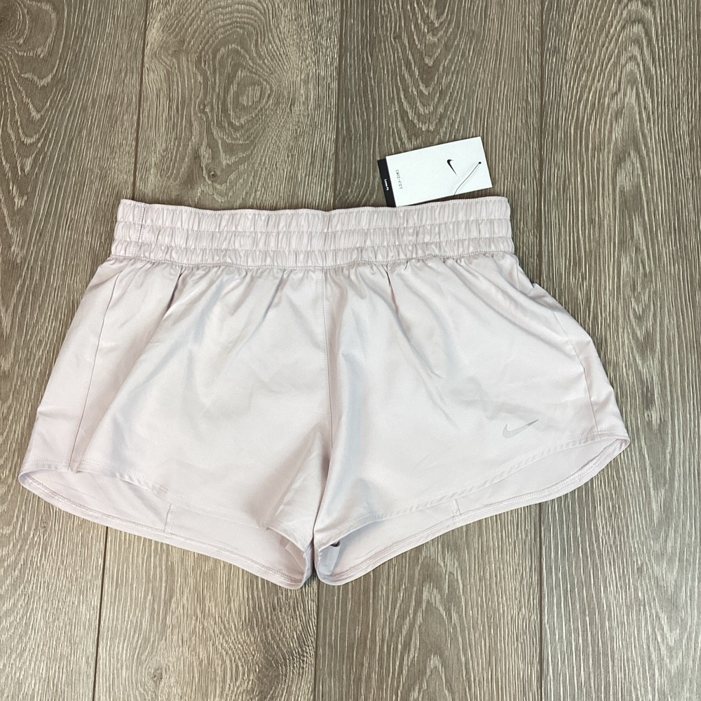Nike Women's Dri Loose‎ Fit Mid-Rise Brief Lined Shorts Training Bottoms NEW